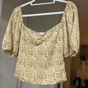 Abercrombie & Fitch Yellow Floral Blouse